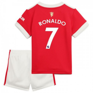 Koszulka Manchester United Cristiano Ronaldo 7 Dziecięca Główna 2021 2022 - Krótki Rękaw （+ Krótkie Spodenk）