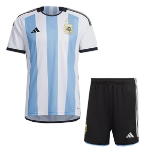 Koszulka Argentina Dziecięca Główna 2022 2023 – Krótki Rękaw （+ Krótkie Spodenk）