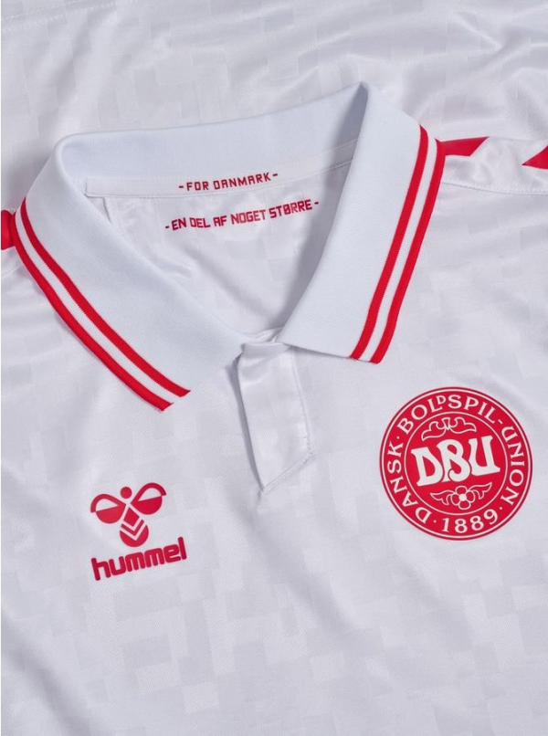 Koszulka Dania Precz Mistrzostwa Europy 2024 - Krótki Rękaw